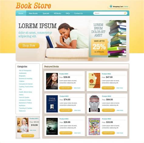 bookstore website template free|Bookstore Website Templates .